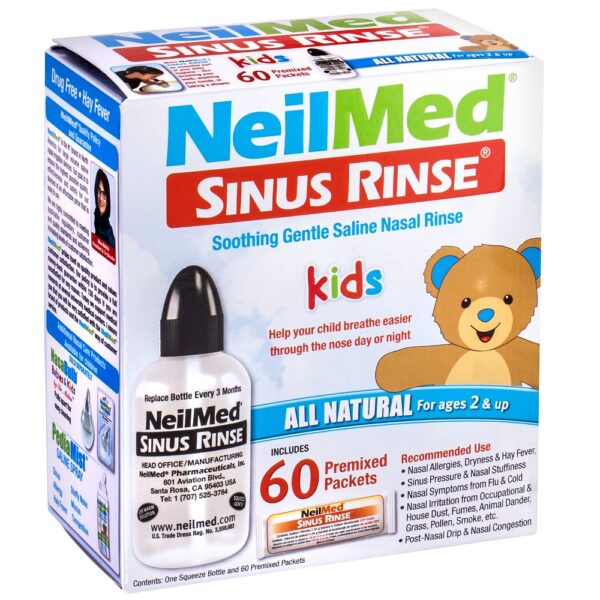 Sinus Rinse Pediatric Kit to zestaw podstawowy dla dzieci od 4 do 6 lat, który w łatwy sposób umożliwia dokładne oczyszczenie nosa i zatok.